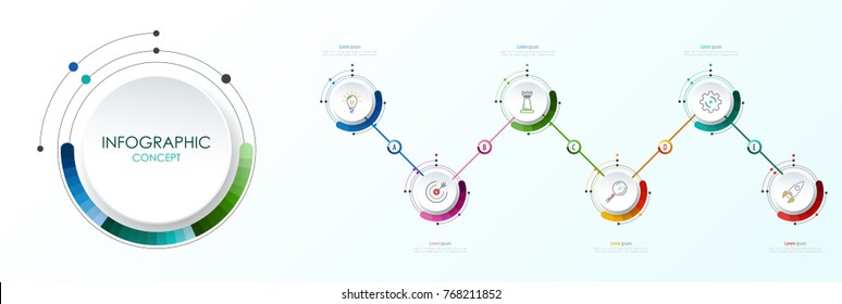 Vector infographic template. Business concept with options.Vector illustration.