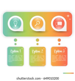 Vector infographic template with business icons. Colorful concept on the white background.