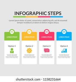Vector infographic template for business, presentation, and marketing with many color option