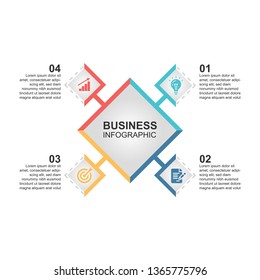 Vector infographic template for business, presentation, and marketing with many color option