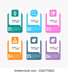 Vector infographic template for business, presentation, and marketing with many color option