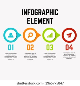 Vector infographic template for business, presentation, and marketing with many color option