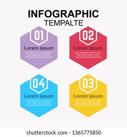 Vector infographic template for business, presentation, and marketing with many color option