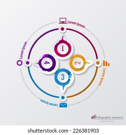Vector infographic template. Can be used for workflow layout, diagram, timeline,  business step options.