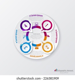 Vector infographic template. Can be used for workflow layout, diagram, timeline,  business step options.