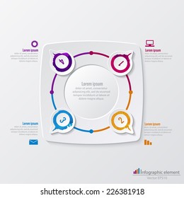 Vector infographic template. Can be used for workflow layout, diagram, timeline,  business step options.