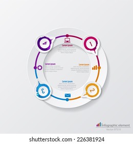 Vector infographic template. Can be used for workflow layout, diagram, timeline,  business step options.