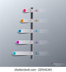 Vector infographic template. Can be used for work flow layout, diagram, timeline, business step options.