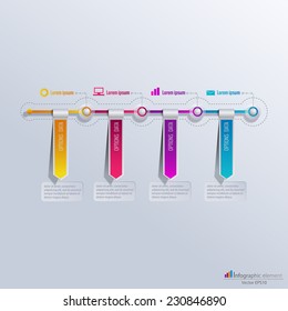 Vector infographic template. Can be used for work flow layout, diagram, timeline, business step options.