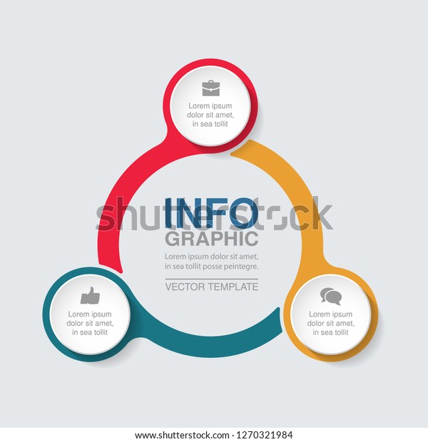 循環図 グラフ プレゼンテーション グラフ ビジネスコンセプトの3つのオプションを含むベクターインフォグラフィックテンプレート のベクター画像素材 ロイヤリティフリー
