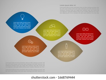 Vector infographic template with color icons and place for text