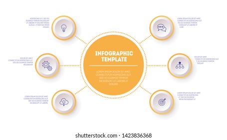 Vector infographic template for content, diagram, flowchart, steps, parts, timeline infographics, workflow, chart.