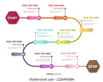Vector infographic. Template for cycle diagram, graph, presentation and round chart. Business concept with 8 options, parts, steps or processes. Startup layout for your project.