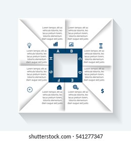 Vector infographic. Template for cycle diagram, graph, presentation and round chart. Business concept with options, parts, steps or processes. Abstract background.