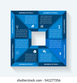 Vector infographic. Template for cycle diagram, graph, presentation and round chart. Business concept with options, parts, steps or processes. Abstract background.