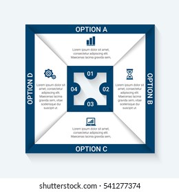 Vector infographic. Template for cycle diagram, graph, presentation and round chart. Business concept with options, parts, steps or processes. Abstract background.