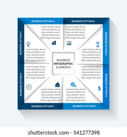 Vector infographic. Template for cycle diagram, graph, presentation and round chart. Business concept with options, parts, steps or processes. Abstract background.