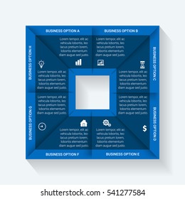 Vector infographic. Template for cycle diagram, graph, presentation and round chart. Business concept with options, parts, steps or processes. Abstract background.