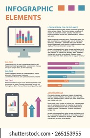 Vector infographic template for cycling diagram, graph, presentation