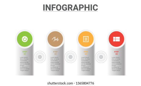 Vector infographic template design 4 option for education,banner,web.presentation.Business concept. Illustration.
