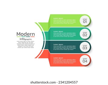 Vector infographic template design with 4 steps