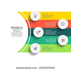 Vector infographic template design with 5 steps