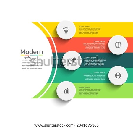 Vector infographic template design with 5 steps