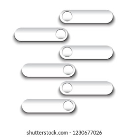 Vector Infographic, template design. Business concept, Infographic with button 6 options, step or processes. Infographic element for layout process.