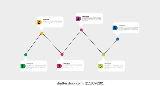 Infografía vectorial, diseño de plantilla. Concepto de negocio, Infografía con opción número 6, paso o proceso. Elementos infográficos para diagramas de procesos de diseño, partes, gráficos, infografías