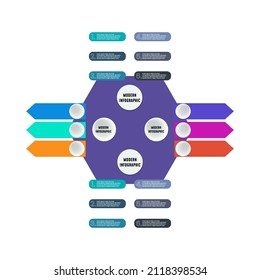 Vector infographic, template design. Business concept, Infograph with option, step or process. Infographic elements for layout process diagrams, parts, graphs, infographics