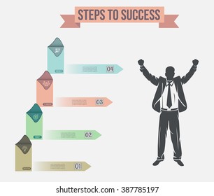 Vector infographic template. Design business concept for presentation, graph and diagram. 4 options, parts, steps or processes. Vector EPS10.