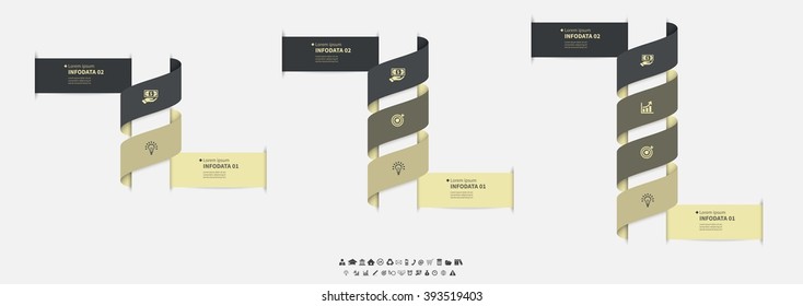 Vector infographic template. Design business concept for presentation, graph and diagram. 2, 3, 4 options, parts, steps or processes. Vector EPS10.