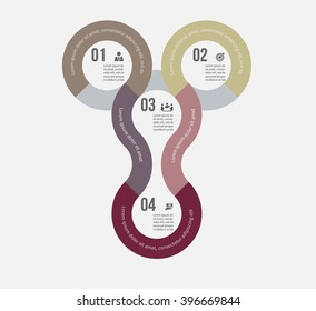 Vector infographic template. Design business concept for presentation, graph and diagram. 3 options, parts, steps or processes. Vector EPS10.