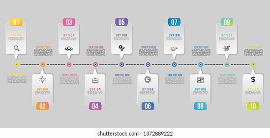 Vector Infographic Template Design with Options and steps. Business Data Visualization Timeline with Marketing Icons most useful can be used for presentation, diagrams, annual reports, workflow layout
