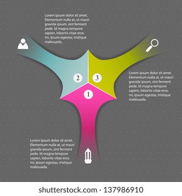 Vector infographic template design withh arrows