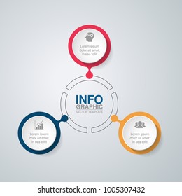 Vector infographic template for diagram, graph, presentation, chart, business concept with 3 options.