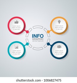 Vector infographic template for diagram, graph, presentation, chart, business concept with 4 options.