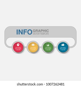 Vector infographic template for diagram, graph, presentation, chart, business concept with 4 options.