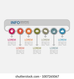 Vector infographic template for diagram, graph, presentation, chart, business concept with 7 options.