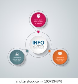 Vector infographic template for diagram, graph, presentation, chart, business concept with 3 options.
