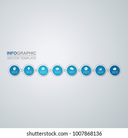 Vector infographic template for diagram, graph, presentation, chart, business concept with 8 options.