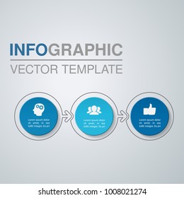 Vector infographic template for diagram, graph, presentation, chart, business concept with 3 options.