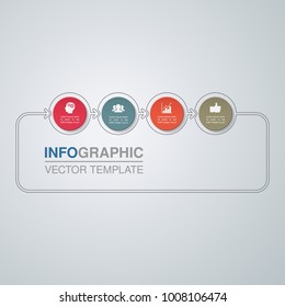 Vector infographic template for diagram, graph, presentation, chart, business concept with 4 options.