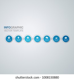 Vector infographic template for diagram, graph, presentation, chart, business concept with 7 options.