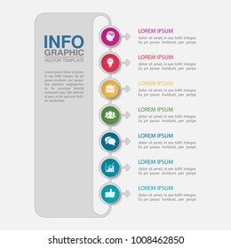 Vector infographic template for diagram, graph, presentation, chart, business concept with 7 options.