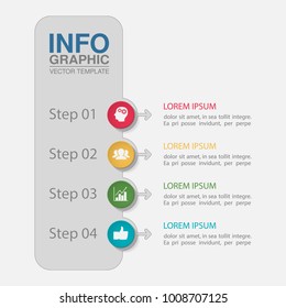 Vector infographic template for diagram, graph, presentation, chart, business concept with 4 options.