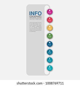 Vector infographic template for diagram, graph, presentation, chart, business concept with 8 options.