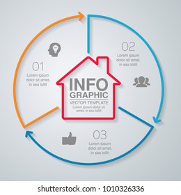 Vector infographic template for diagram, graph, presentation, chart, business concept with 3 options.