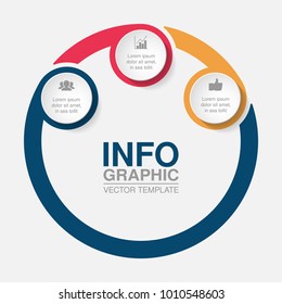 Vector infographic template for diagram, graph, presentation, chart, business concept with 3 options.
