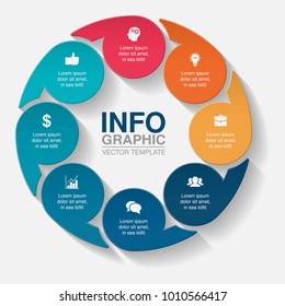 Vector infographic template for diagram, graph, presentation, chart, business concept with 8 options.